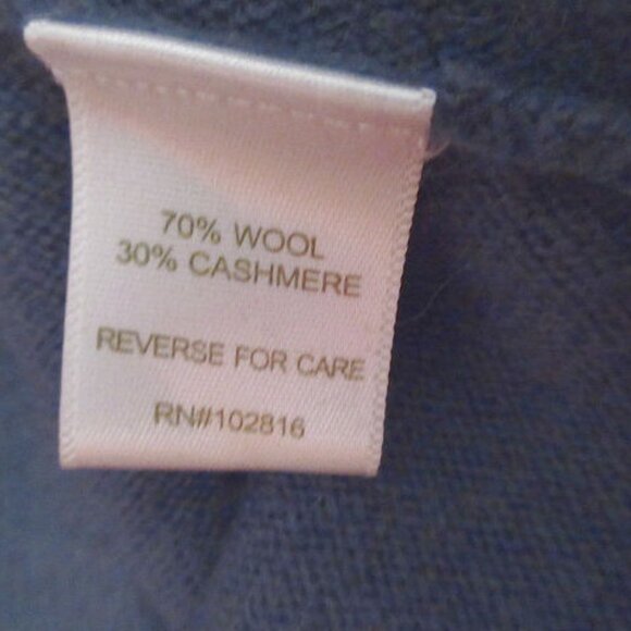 Garnet Hill Cashmere Wool Turtleneck Sweater Size S Pockets Oversized Tunic Soft - Picture 12 of 12